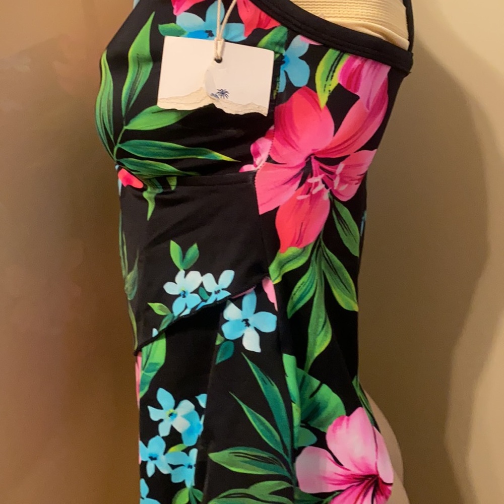 NWT CARRIBBEAN JOE TANKINI TOP SIZE S 🛍 - Picture 3 of 9